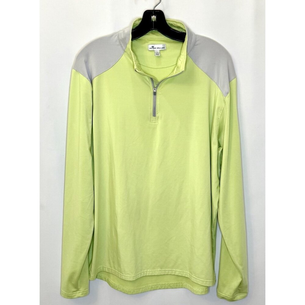 PETER MILLAR PERFORMANCE 1/4 ZIP PULLOVER w/ CROWN LOGO~MEN'S LARGE~$125 New!